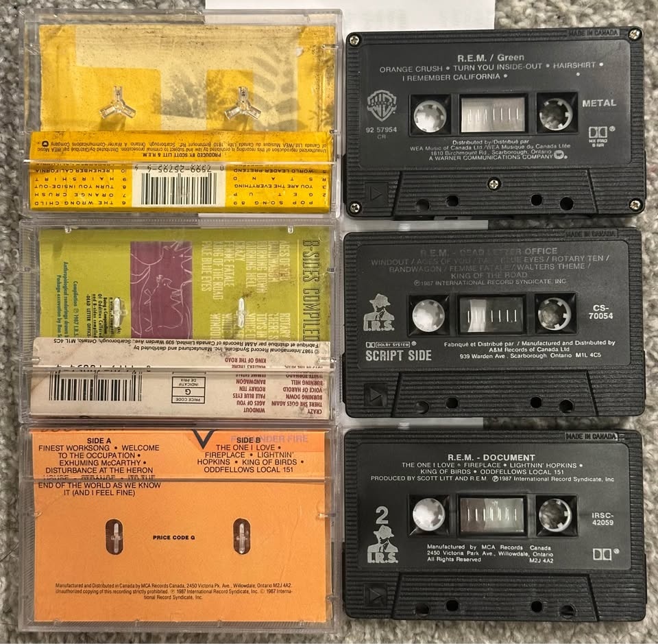 3 REM cassette tapes for $20 total - photo 2