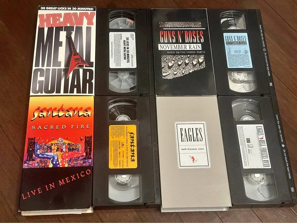Music VHS cassette tapes $10 each or $25 for all