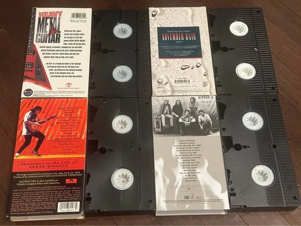 Music VHS cassette tapes $10 each or $25 for all image indicator(2)