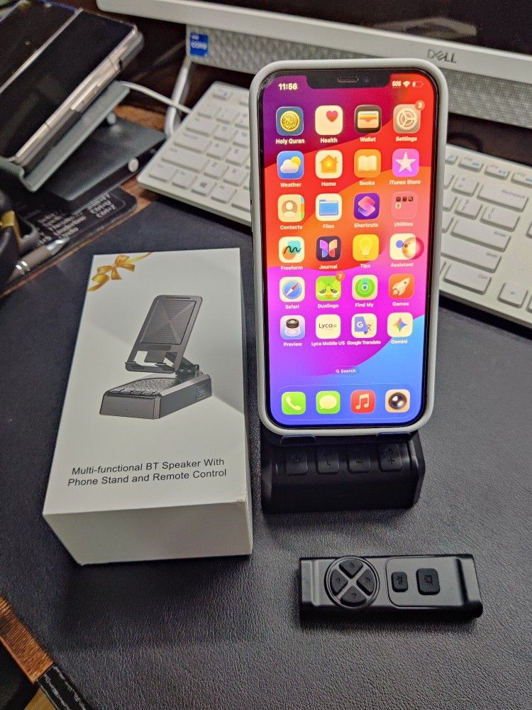 Cell Phone Stand with Bluetooth Speaker and Remote Control - photo 4