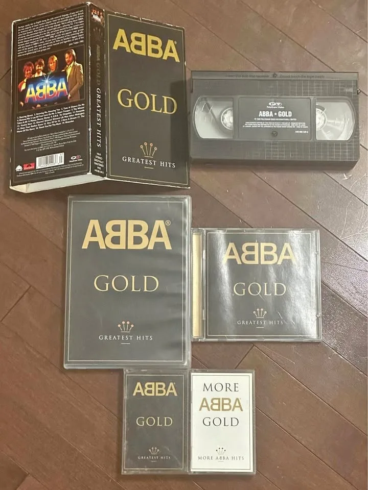 ABBA VHS, DVD, CD and 2 cassette tapes