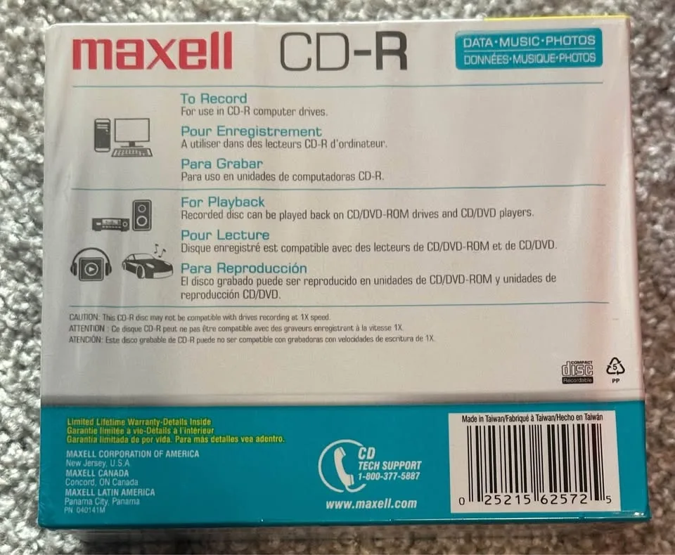 10 pack of Maxell CD-R discs. Sealed. image indicator(2)