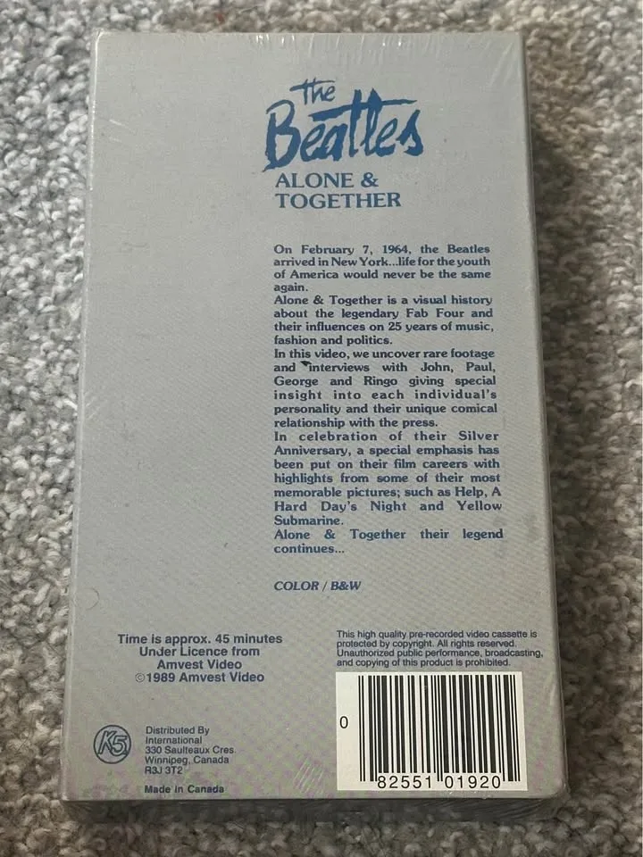 The Beatles - Alone & Together VHS Tape - sealed image indicator(2)