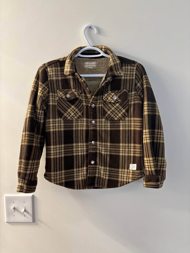 Weatherproof Vintage Boy's Fleece Plaid Shirt Jacket Youth Size