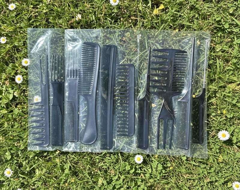 New Set of 9 Black Hair Combs