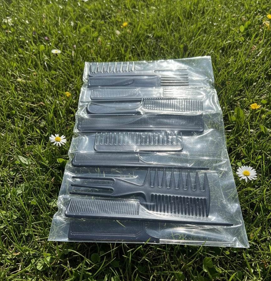 New Set of 9 Black Hair Combs - photo 2