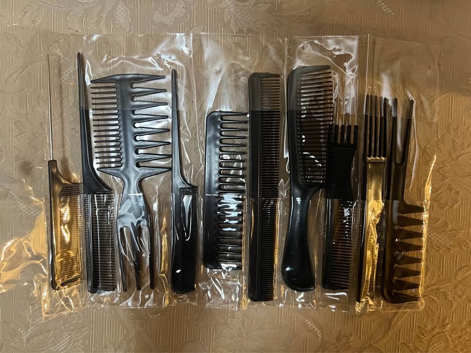 New Set of 9 Black Hair Combs - photo 3
