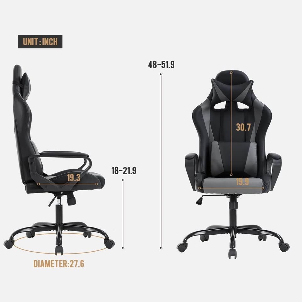 PC & Racing Game Chair (Inbox Zero) - photo 4