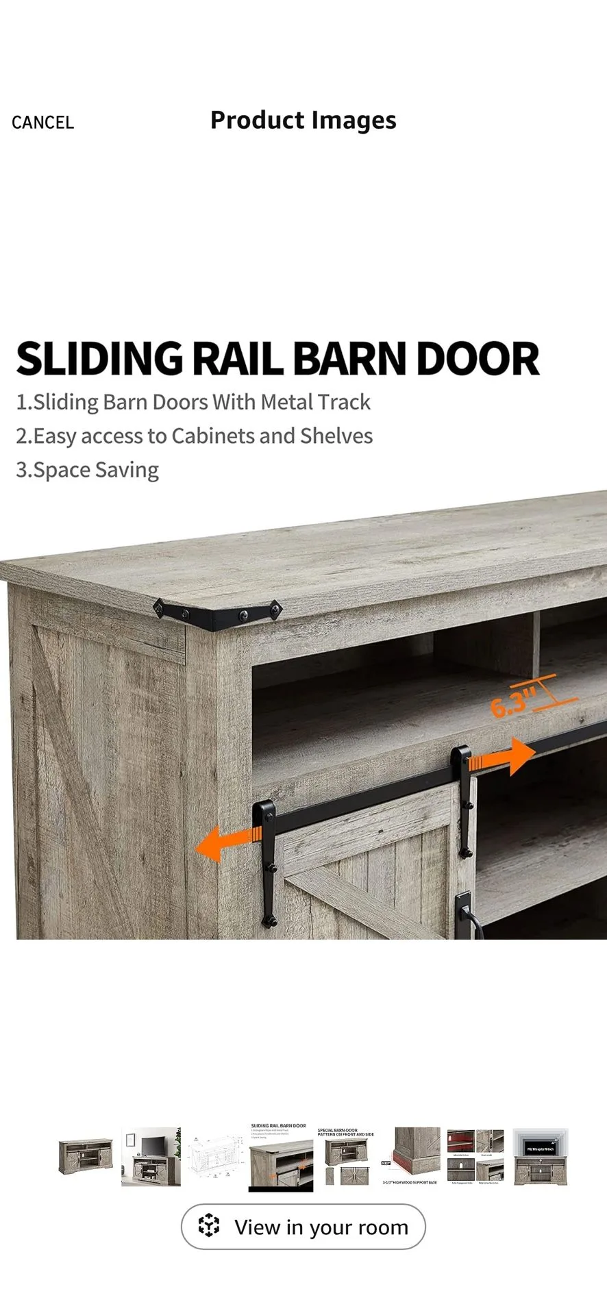 Farmhouse TV Stand for 65+ Inch TV image indicator(6)