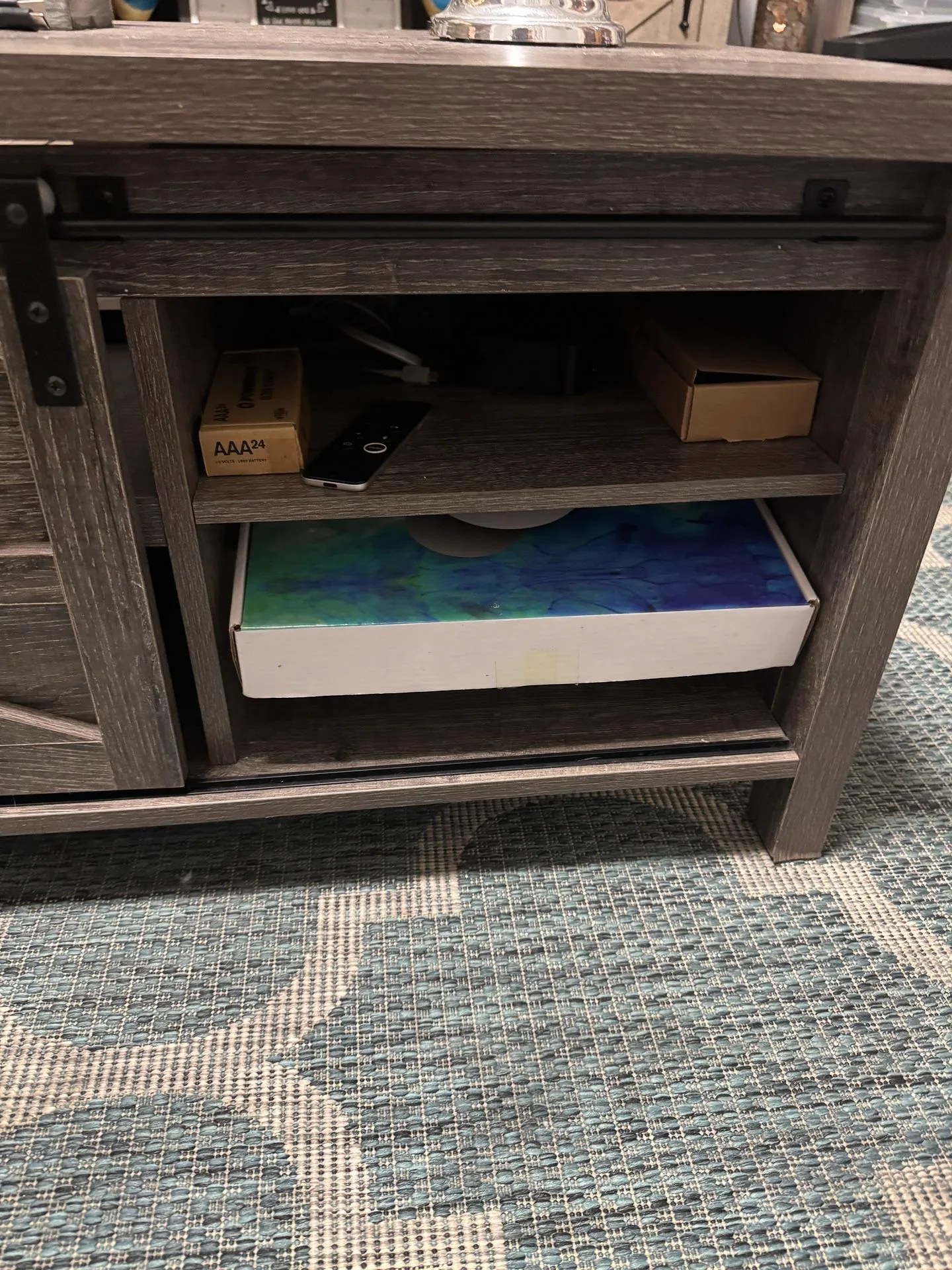 Farmhouse Coffee Table W/ Sliding Barn Doors image indicator(3)