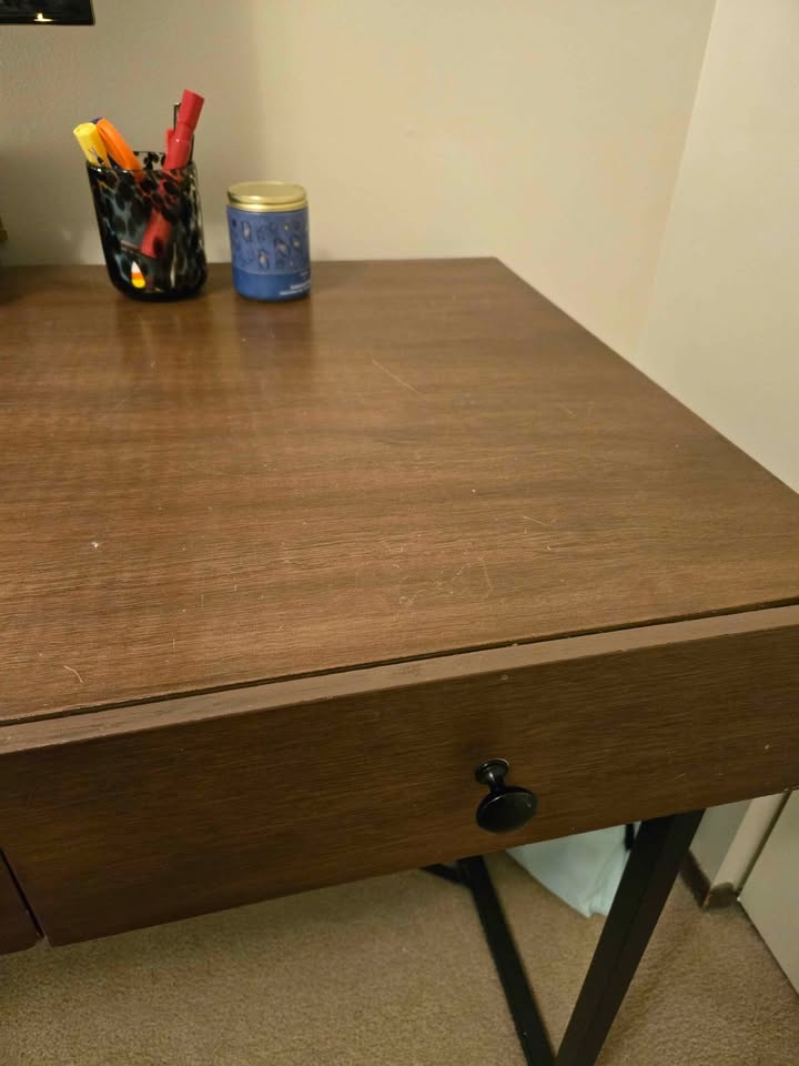 Walnut desk with drawers - photo 2