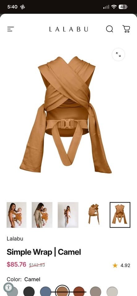 Lalabu simple wrap carrier - Camel - photo 3