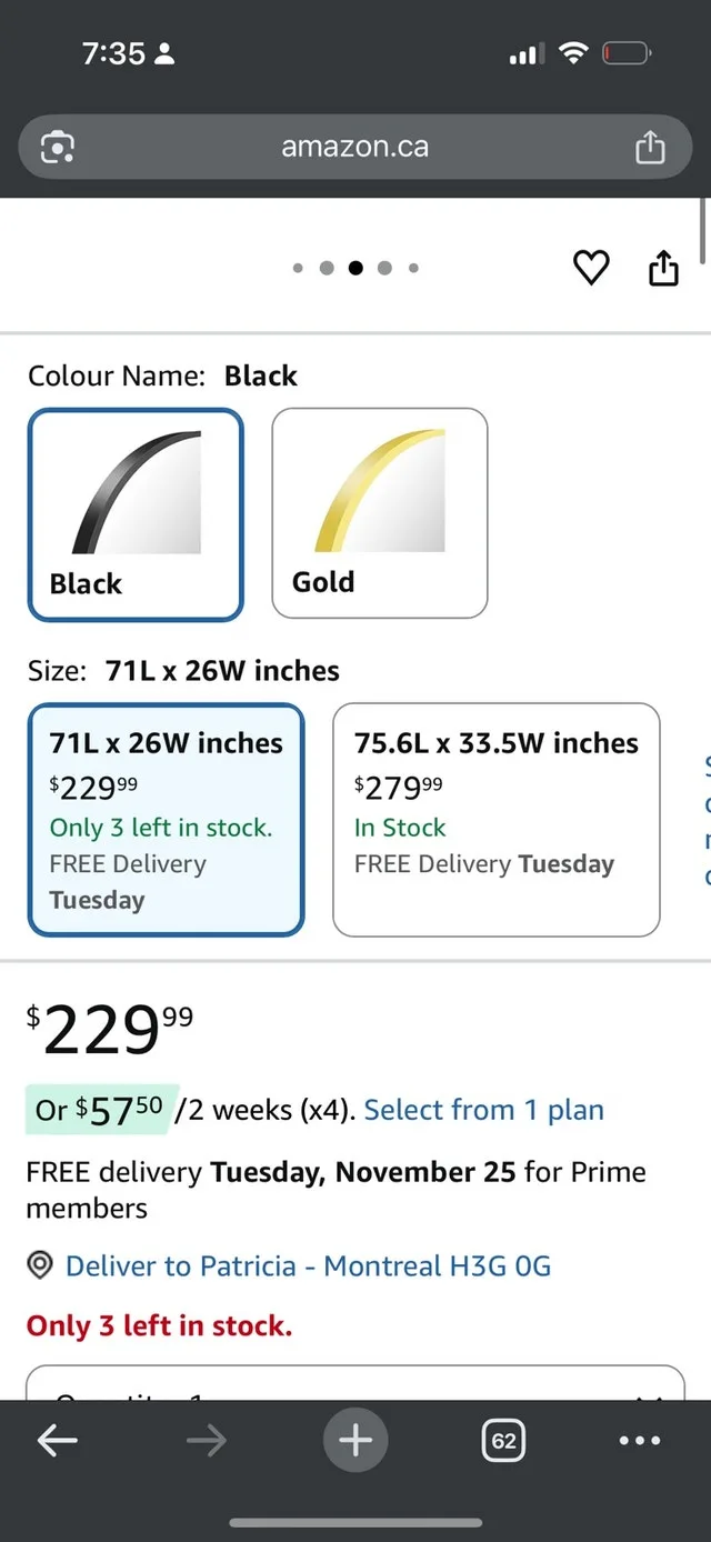 Large Arch Full-Length Mirror – Like New, $100 image indicator(5)