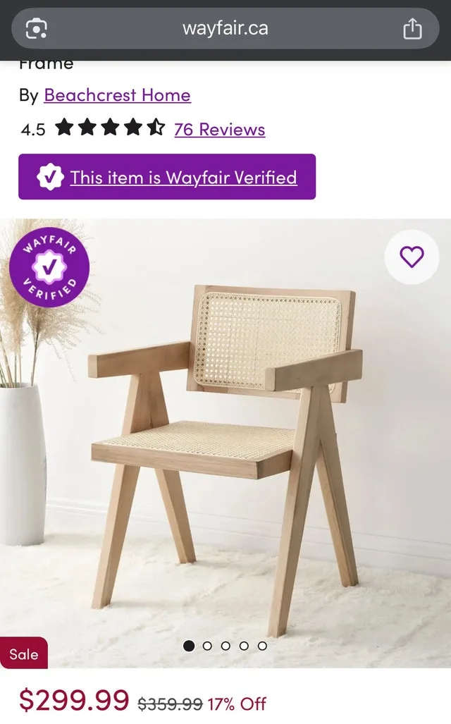 2 × Modern Wood Chairs – Like New, $150 each image indicator(8)