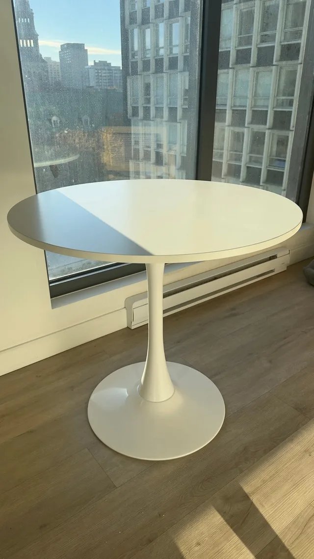 Modern Round Table – Like New, $150