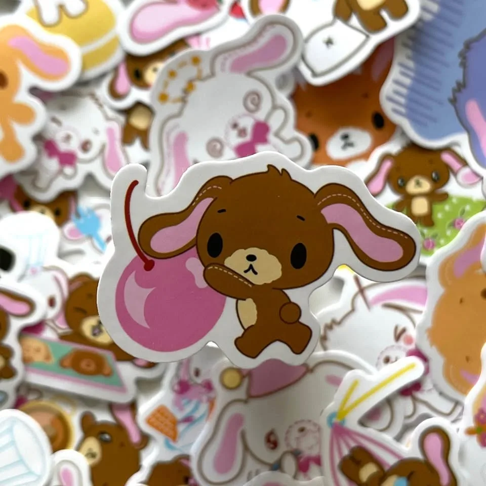 Pack of 50 Cute Small Sugarbunnies Stickers image indicator(4)