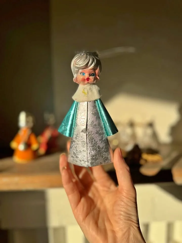 Lot of 13 Vintage Christmas Ornamens - Retro 1950s 1960s Angels