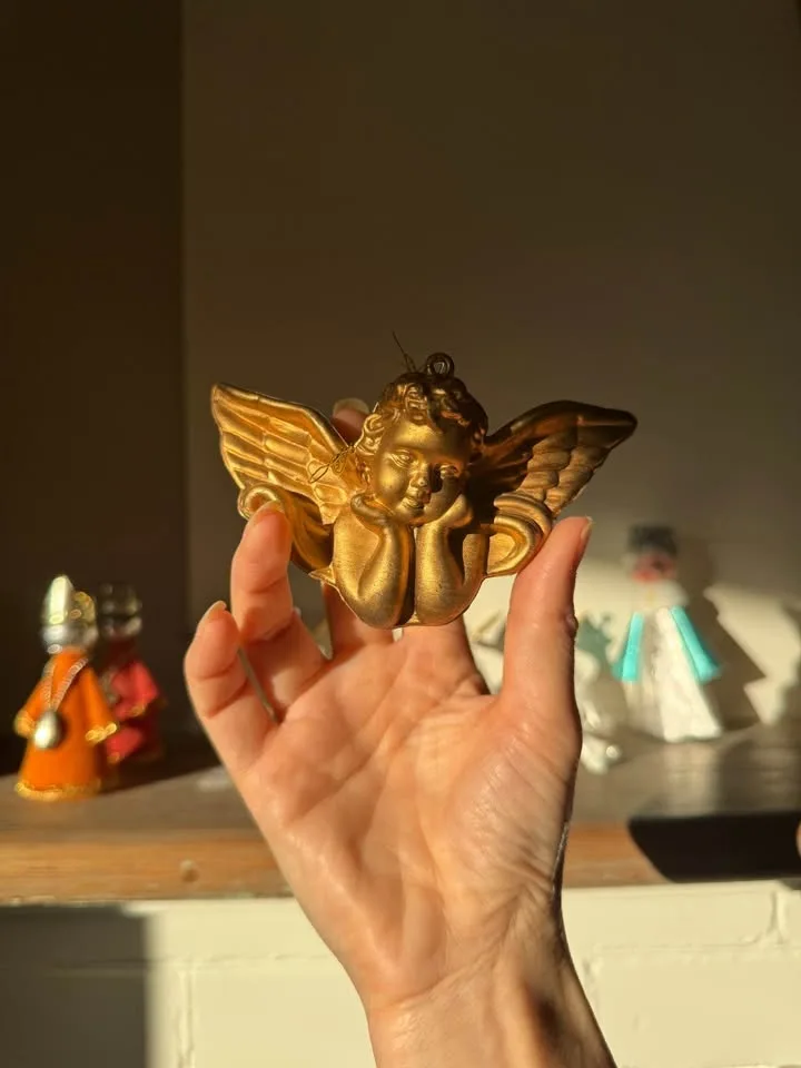 Lot of 13 Vintage Christmas Ornamens - Retro 1950s 1960s Angels image indicator(7)