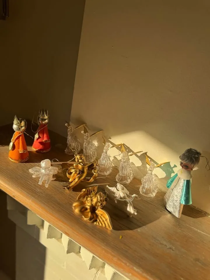 Lot of 13 Vintage Christmas Ornamens - Retro 1950s 1960s Angels image indicator(10)