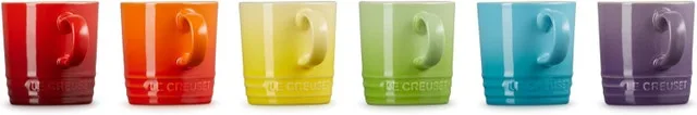 Le Creuset Set of 6 Rainbow Espresso Mugs