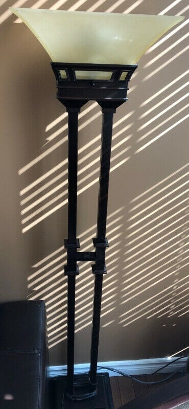 Oil Rubbed Bronze Floor Lamp w/ Frosted Shade
