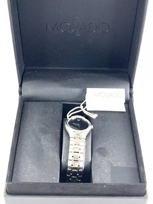 Movado Womens Museum Black Dial Stainless Steel Quartz Watch image indicator(2)