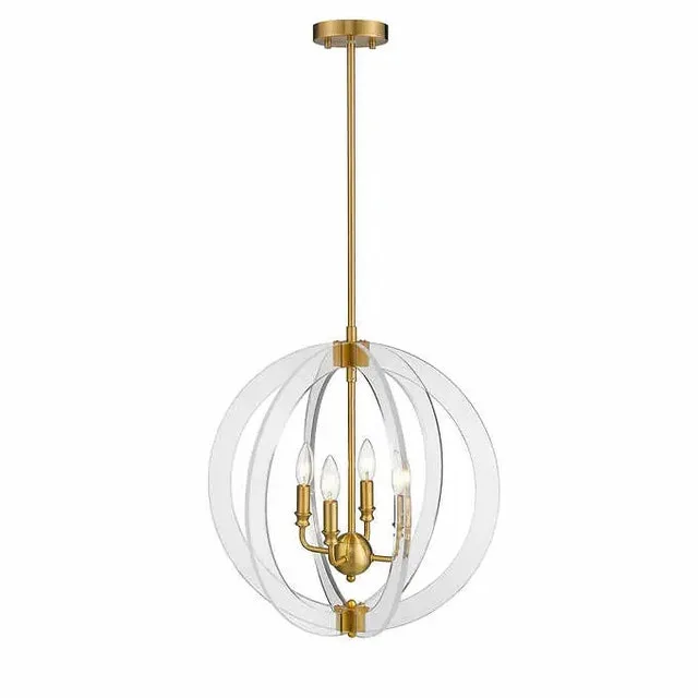 OVE Decors Isabelle 4-Lights LED Chandelier - Gold