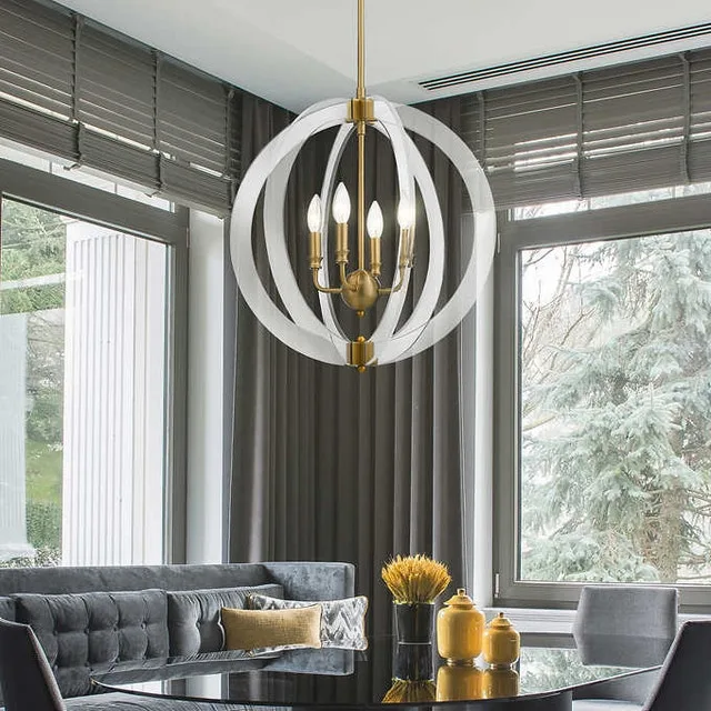 OVE Decors Isabelle 4-Lights LED Chandelier - Gold image indicator(2)