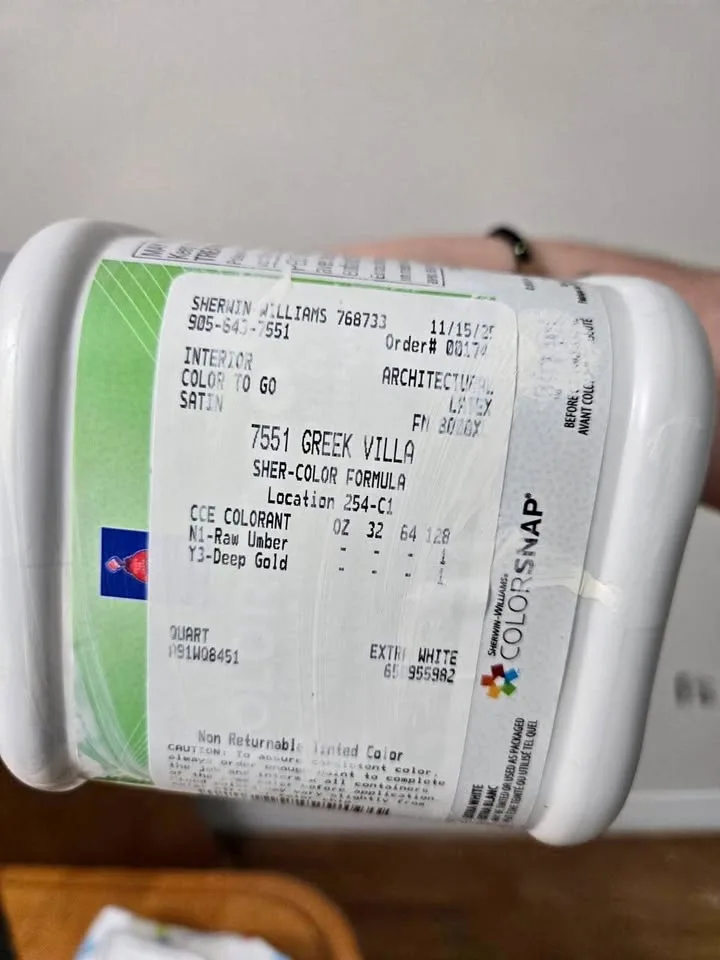 Sherwin Williams Greek Villa Paint Sample