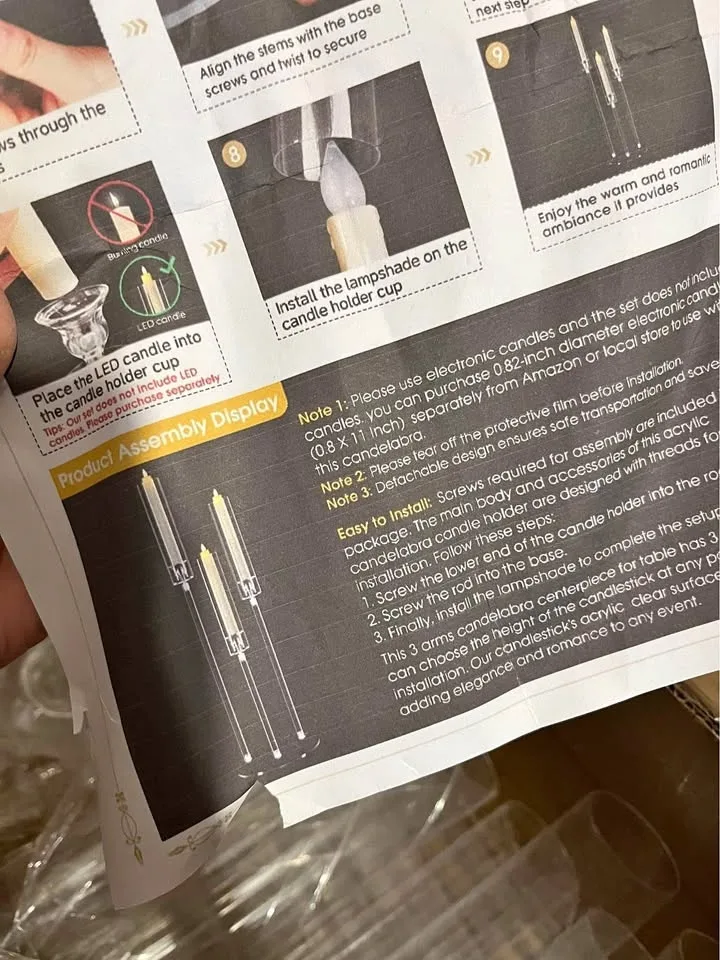 Acrylic Candelabra, Decor, Party/Wedding Centerpieces