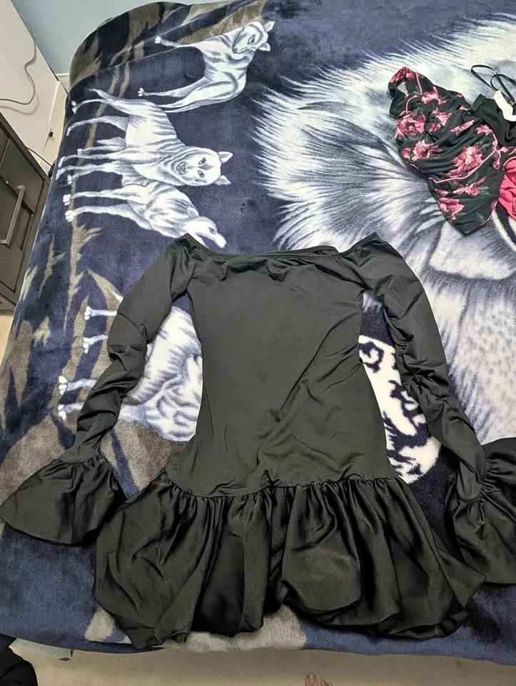 Black Scrunchy Bodycon Dress