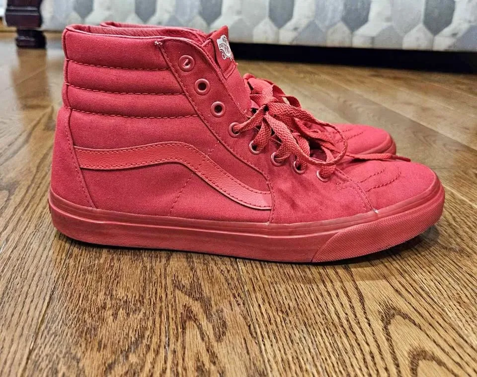 Vans SK8-Hi Red Shoes Men's 10