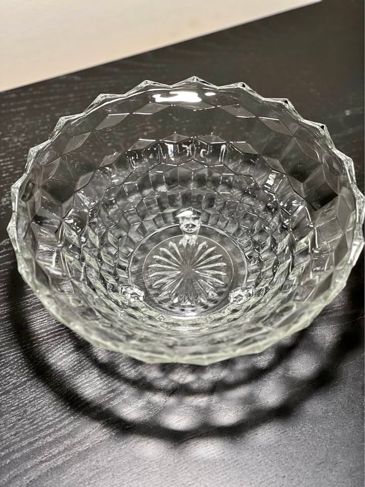 Fostoria American Clear Glass Three Toed Bowl - 10 inch