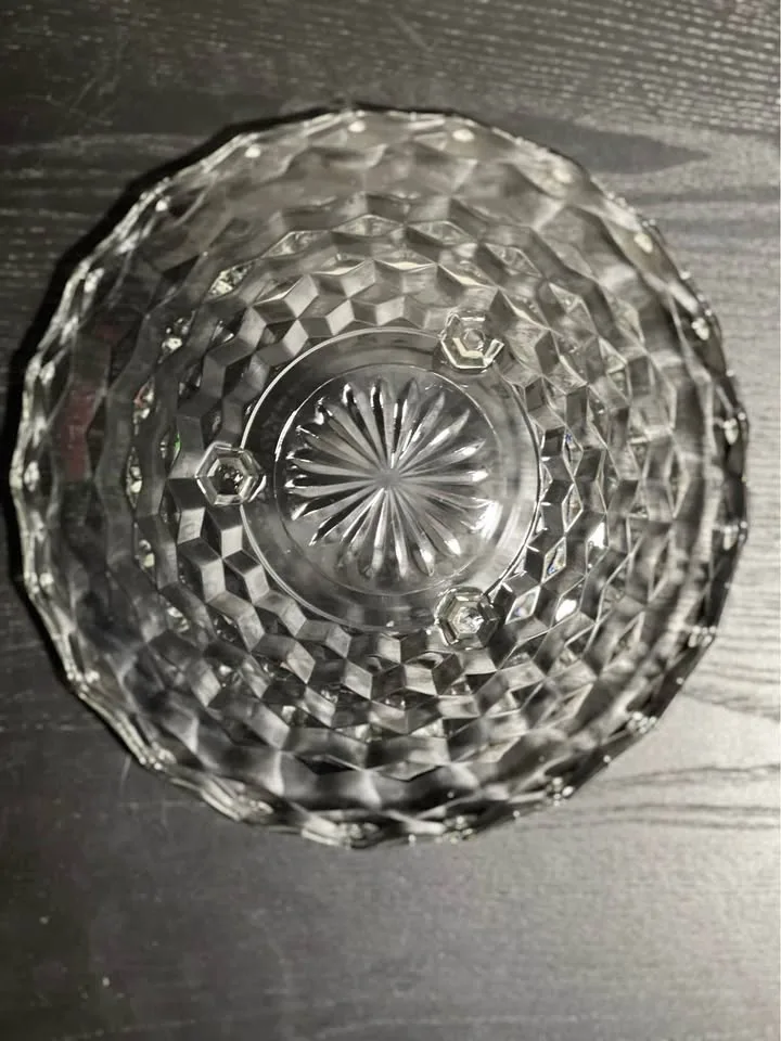 Fostoria American Clear Glass Three Toed Bowl - 10 inch image indicator(5)