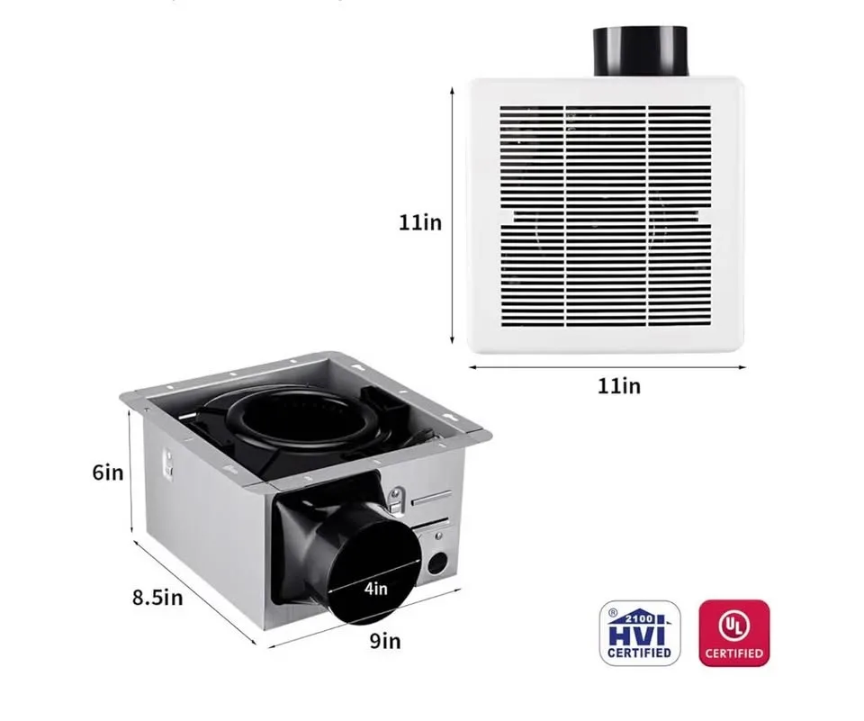 Tech Drive Bathroom Fan 110 CFM Ceiling Mounted Fan image indicator(2)