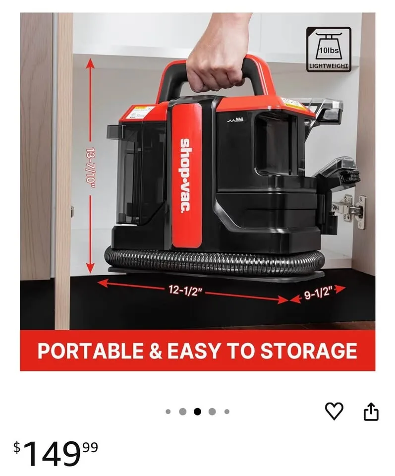 Shop-Vac Portable Carpet and Upholstery Cleaning Machine image indicator(2)