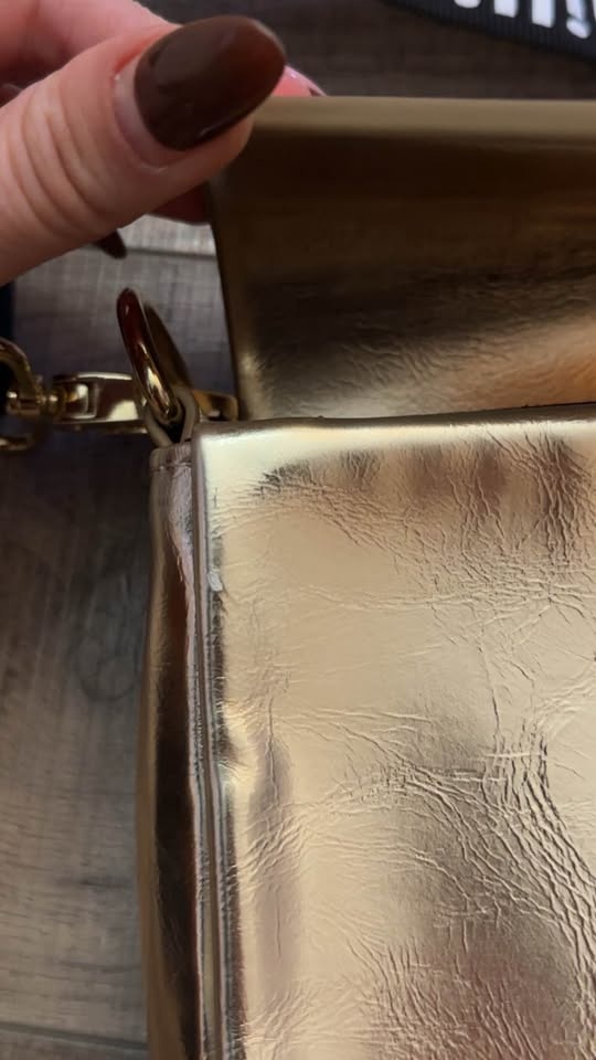 paco rabanne gold clutch with detachable strap - photo 4