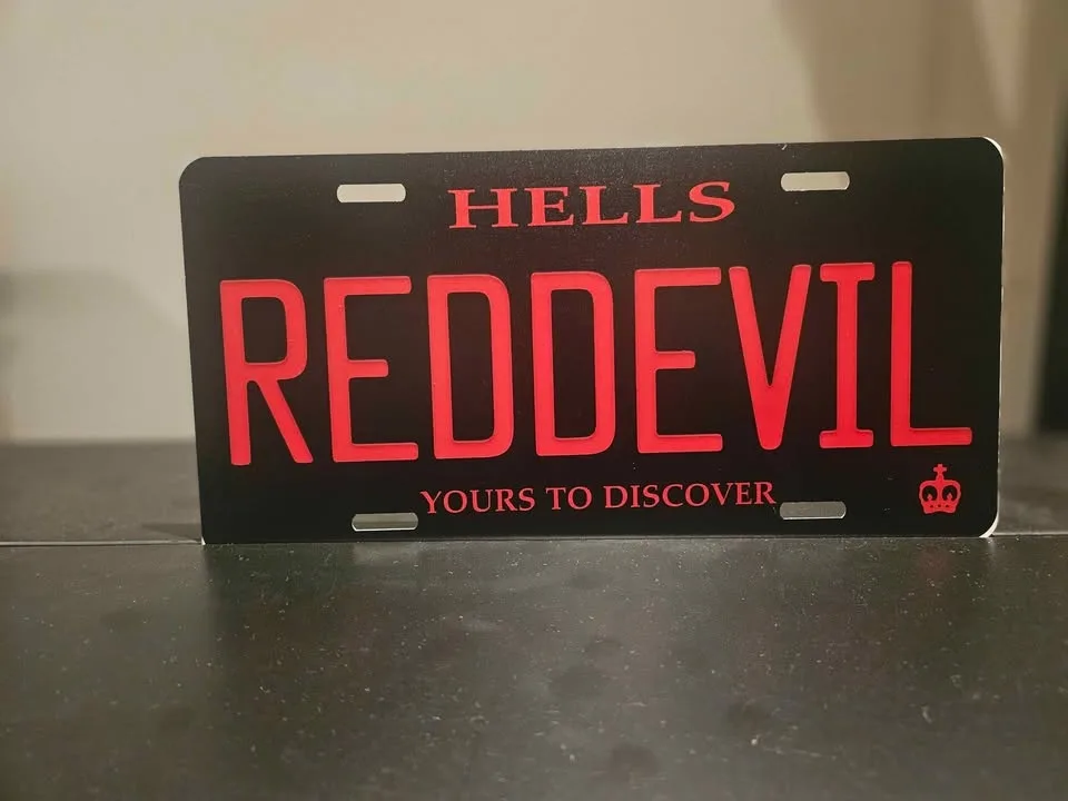 Custom vanity novelty aluminum metal plate with your words image indicator(3)