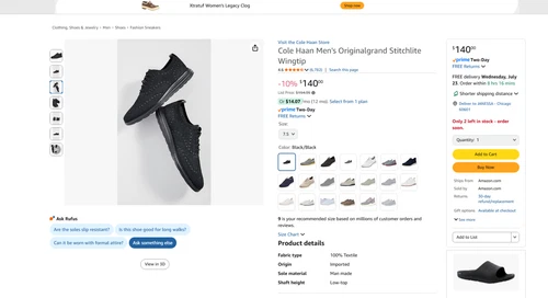 #cleanout | Cole Haan Wingtip Black US Size 10M - photo 2