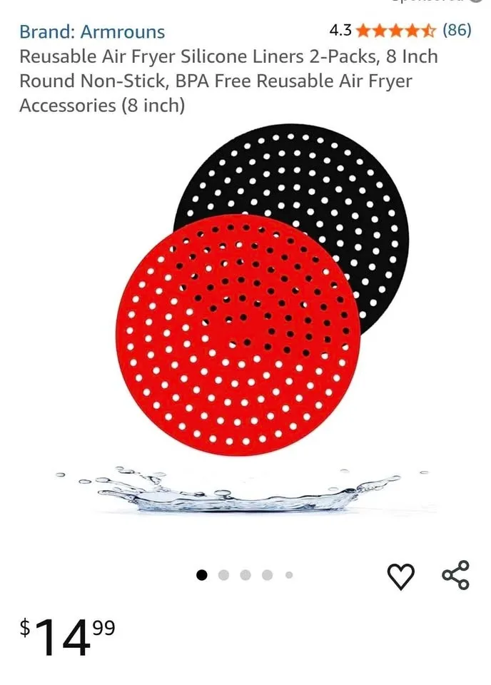 Reusable Air Fryer or rice cooker Silicone Liners image indicator(2)