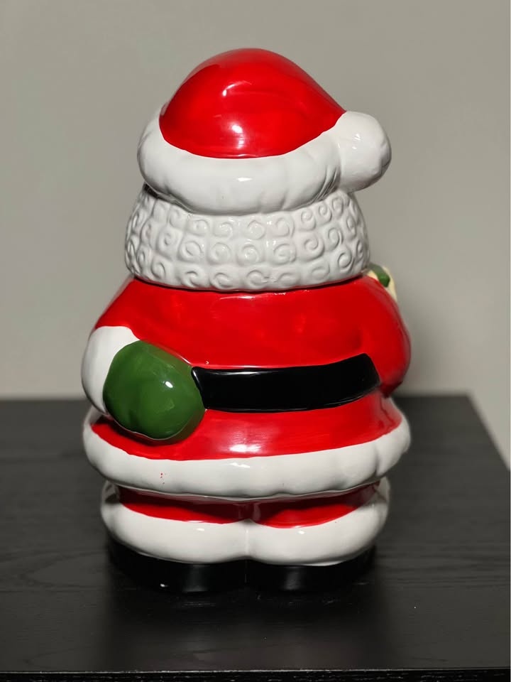 "Share the Joy" ceramic Mr. Santa cookie jar - photo 3