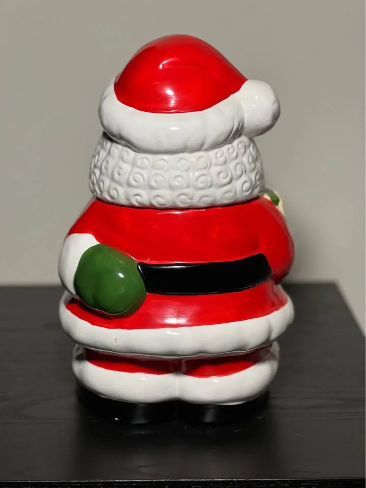 "Share the Joy" ceramic Mr. Santa cookie jar image indicator(3)