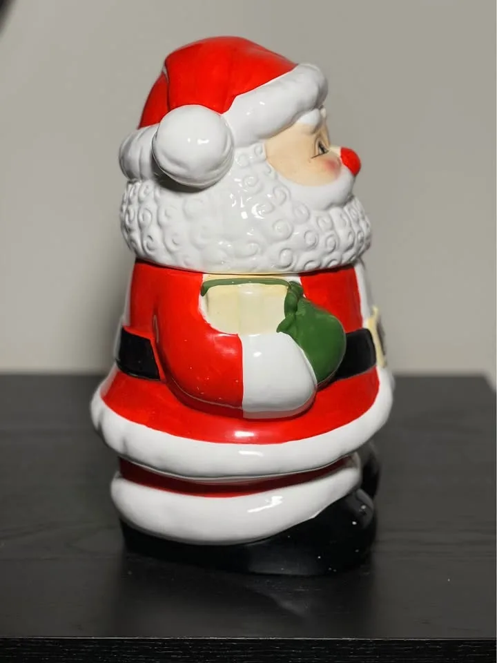 "Share the Joy" ceramic Mr. Santa cookie jar image indicator(4)