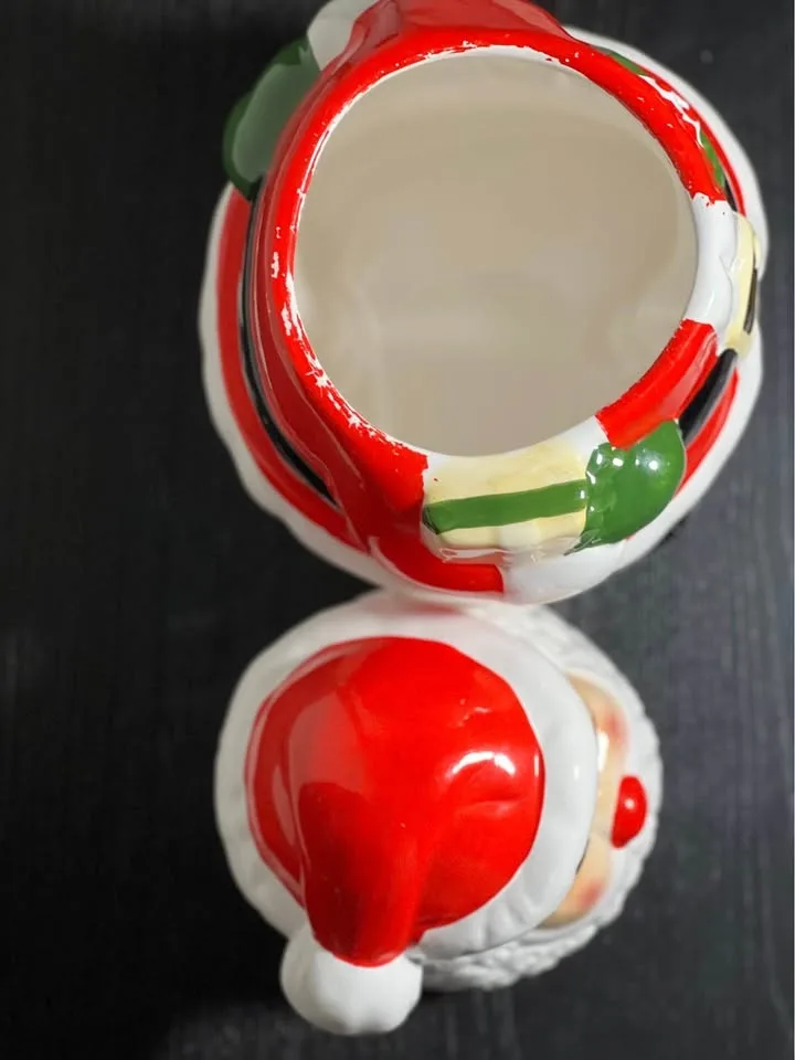 "Share the Joy" ceramic Mr. Santa cookie jar image indicator(6)