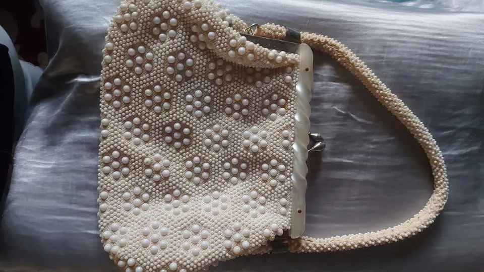 Vintage Fully Beaded Clutch bag Purse image indicator(2)