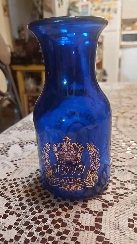 Vintage Cobalt Blue glass 1977