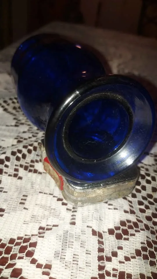 Vintage Cobalt Blue glass 1977 image indicator(3)