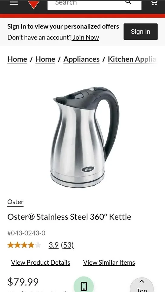 Oster stainless steel electric kettle image indicator(4)
