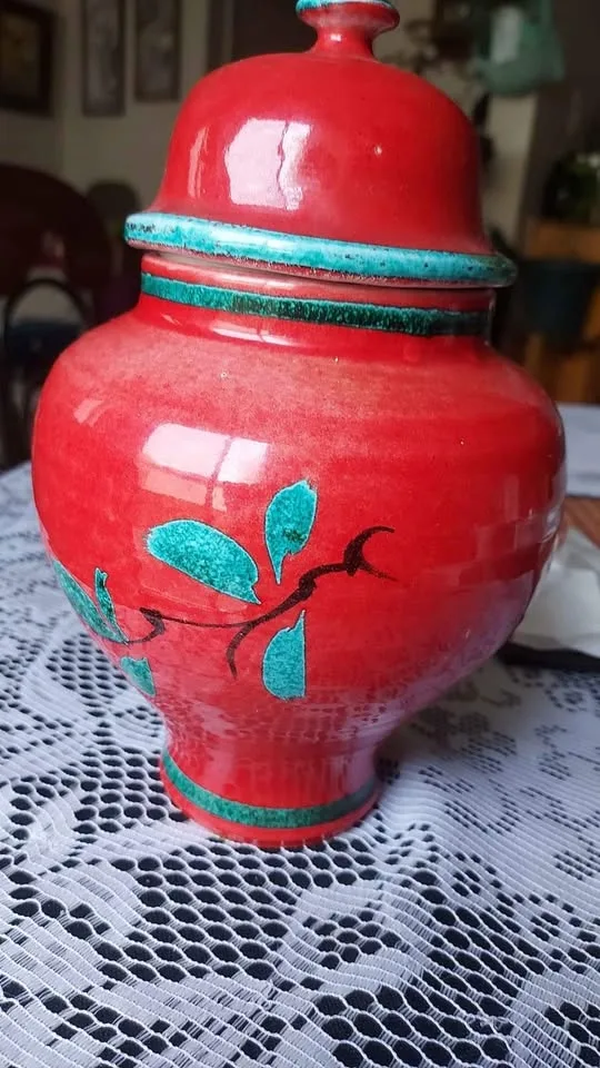 Vintage Italian Chinoiserie Pottery Jar image indicator(2)