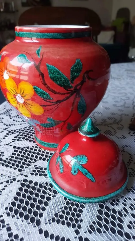 Vintage Italian Chinoiserie Pottery Jar image indicator(3)